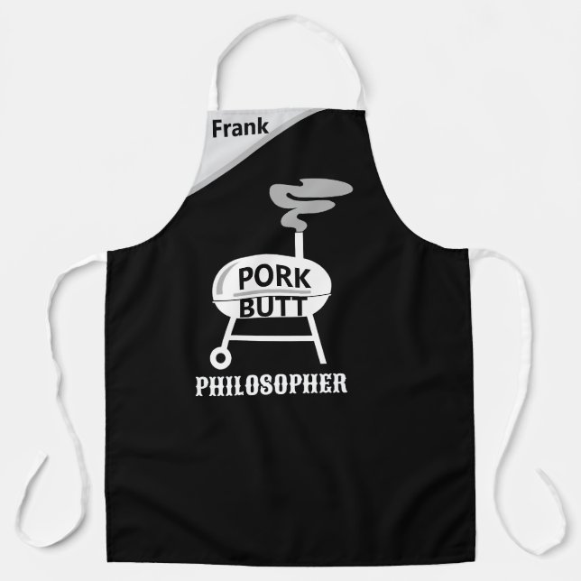Tablier "Philosophe du porc" - Sagesse du BBQ (Recto)