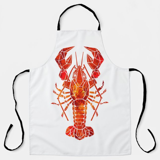 Tablier Phomard polygonal rouge (Recto)