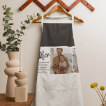 Tablier Photo Collage Moderne Avec Père Meilleur Devis Cad<br><div class="desc">Une photo de collage moderne avec une citation sincère sur un père est le cadeau parfait pour montrer votre appréciation et l'amour pour votre père. Ce cadeau unique et personnalisé est une excellente façon de présenter vos souvenirs préférés ensemble et d'express votre gratitude pour tout ce qu'il a fait pour...</div>