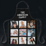 Tablier Photo Custom Collage Personalized<br><div class="desc">Create a personalized vend that's perfect for anyone who loves to cook or bake. This apron is ready for you to add nine of your favorite snapshots as well as your own custom texte. The white lettering out nicely against a the black background. Makes a great venin pour Christmas, Mother's...</div>