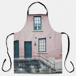 TABLIER PHOTO DE BÂTIMENT AVEC ESCALIERS