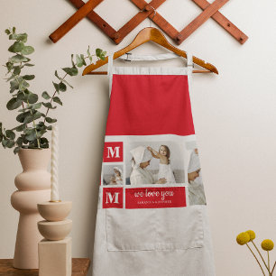Tablier Photo de collage moderne Best Mamma Ever Red Toxit