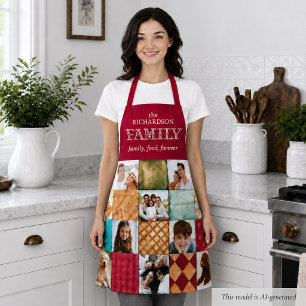 Tablier Photo de famille personnalisée