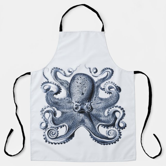 Tablier Photo de la marine Blue Octopus par Ernst Haeckel (Recto)