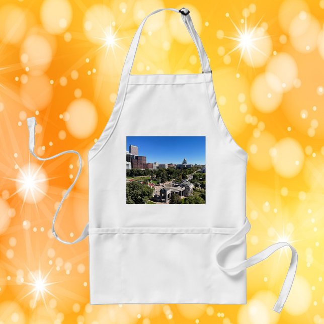 Tablier Photo de paysage de Denver Colorado (An apron featuring a photo of downtown Denver, Colorado.)