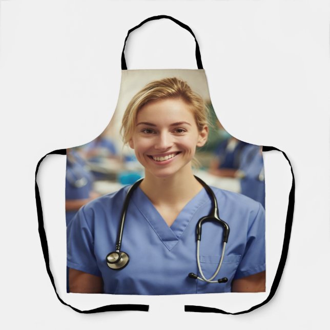 Tablier Photo d'infirmière Personnaliser (Recto)