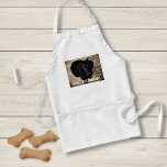 Tablier Photo et nom du chien du Black Lab personnalisé<br><div class="desc">Personnalisez cette conservation avec la photo de votre chien ou de votre chiot et le nom du chien (ou la photo/nom de l'autre animal ou de la personne). Texte : Best Dog Ever ou ajoutez votre propre texte - Nous aimons Bella (nom du chien), l'anniversaire du chien ou le jour...</div>