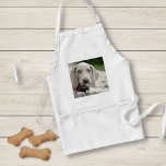 Tablier Photo et nom du chien Weimaraner personnalisé<br><div class="desc">Photo Weimaraner et Weimaraner Dog Name personnalisées comprend une photo téléchargée de votre Weimaraner (ou de toute photo) le nom du chien ou ajouter votre propre texte - Nous aimons "nom du chien", l'anniversaire du chien ou le jour du passage. Il vous suffit de cliquer sur "personnaliser" pour ajouter votre...</div>