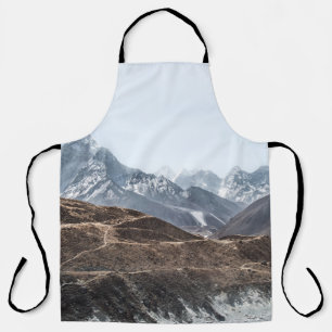TABLIER PHOTO PAYSAGE DES MONTAGNES SOUS NUAGES BLANCS
