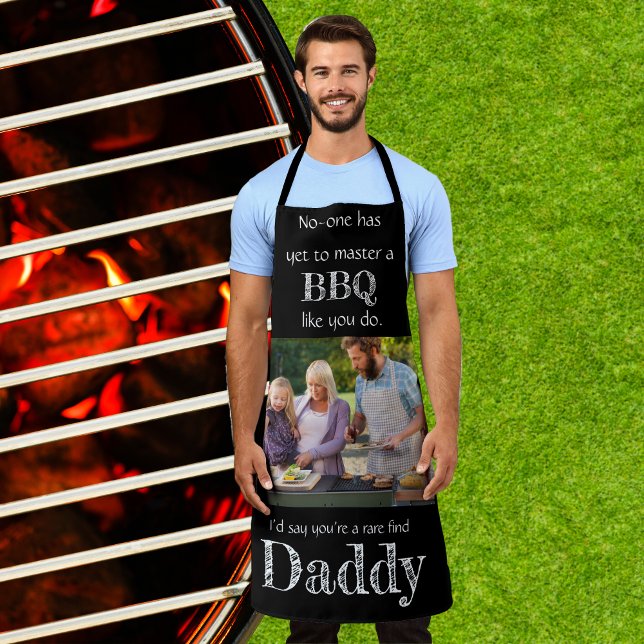 Tablier Photo personnalisée daddy devis script fête des pè (Créateur téléchargé)