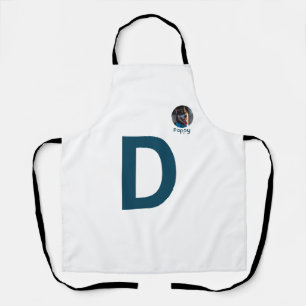 Tablier Photo personnalisée et Modèle de monogramme initia