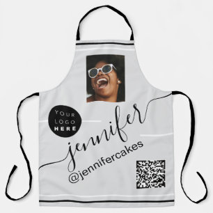 Tablier Photo personnalisée Logo QR Menu CODE Restaurant P