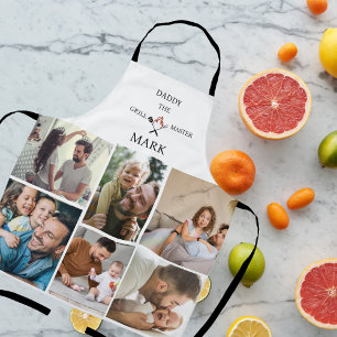 Tablier Photo personnalisée - papa le père maître du grill