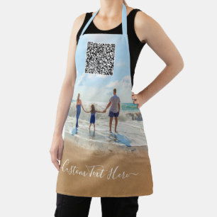 Tablier Photo personnalisée Texte QR Code Apron Vos photos
