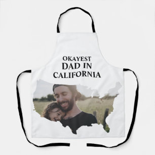 Tablier Photo personnalisée USA Okayest papa Fête des père