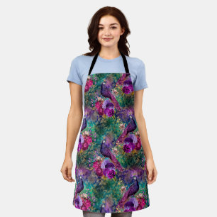 Tablier Pic rose pourpre Floral