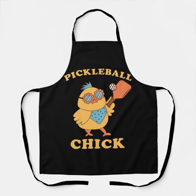 Tablier Pickleball Chick - rétro (Recto)