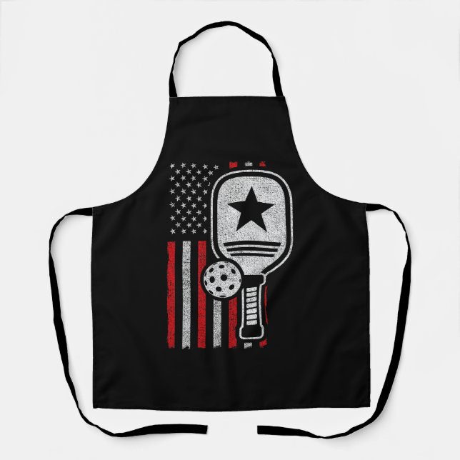Tablier Pickleball Player - American Flag Pickleball - Pic (Recto)