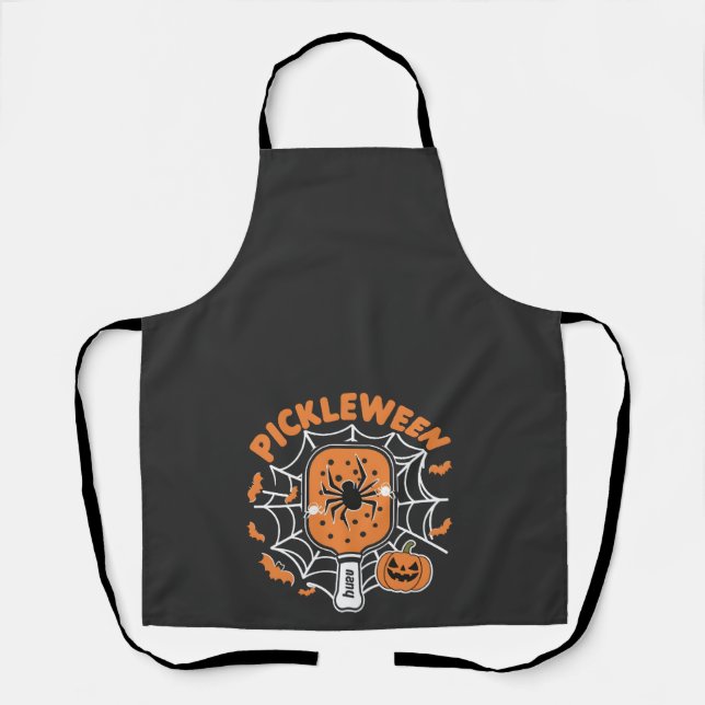 Tablier Pickleween Funny Éffrayant Halloween Pickleball Sp (Recto)