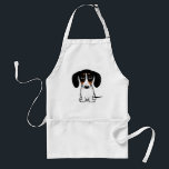 Tablier Piebald Dachshund mignon Chien chiot Adulte Apron<br><div class="desc">Un espace barbecue amusant pour les amateurs de Piebald Dachshund. Doxie de couleur noire,  brune et blanche. Visitez Jenn's Doodle World pour encore plus d'accessoires pour la maison et le bureau avec ce chien drôle et des dessins de chiens plus originaux.</div>