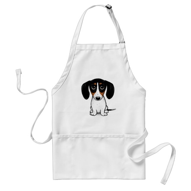Tablier Piebald Dachshund mignon Chien chiot Adulte Apron (Devant)