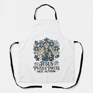 Tablier Pièces de puzzle Jésus pas autisme Pièces de puzzl