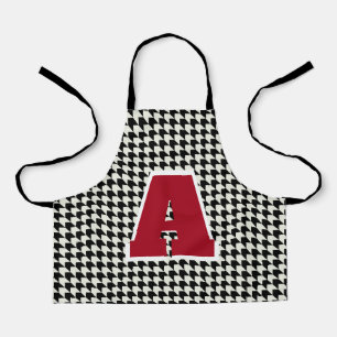 Tablier Pied de poule monogramme