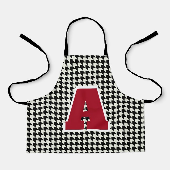 Tablier Pied de poule monogramme  (Recto)