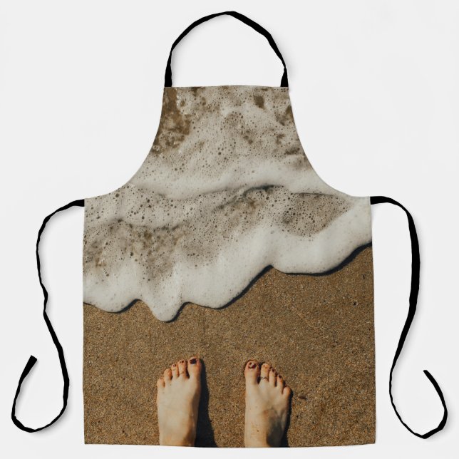 Tablier Pieds de personne en bord de mer (Recto)