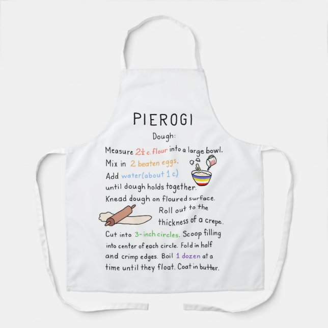 Tablier Pierogi Apron - Recette Dough (Recto)