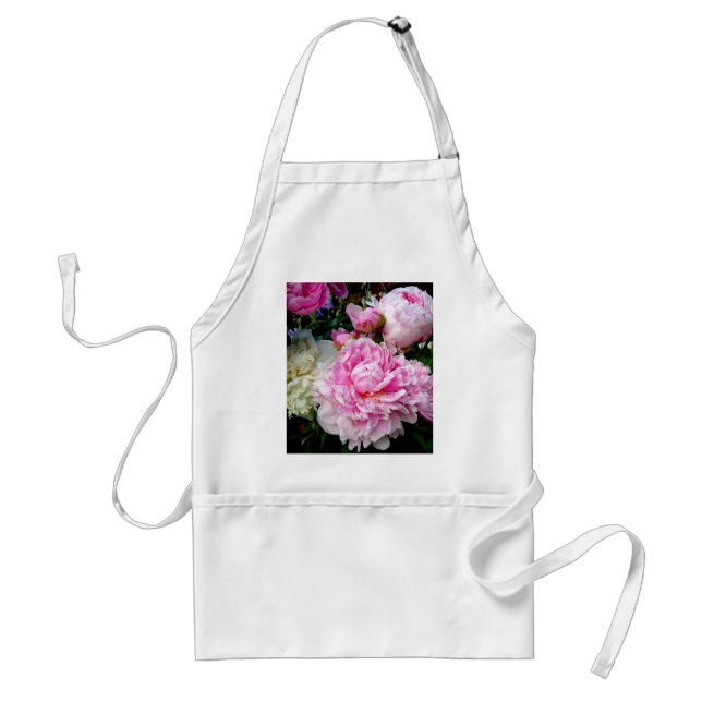 Tablier Pies roses et blanches (Devant)