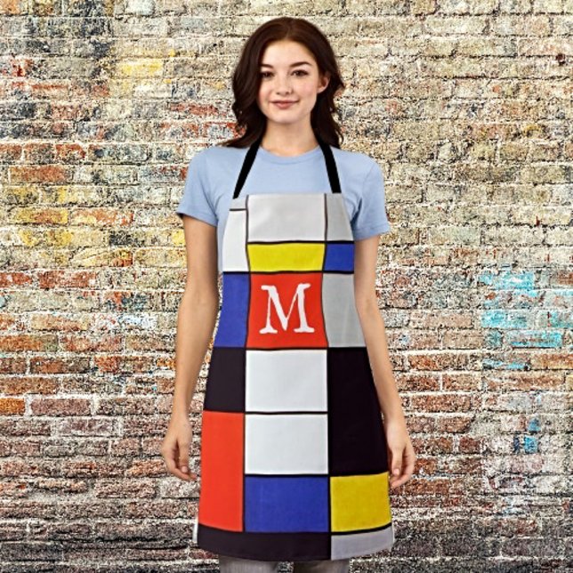 Tablier Piet personnalisé Mondrian Apron (Créateur téléchargé)