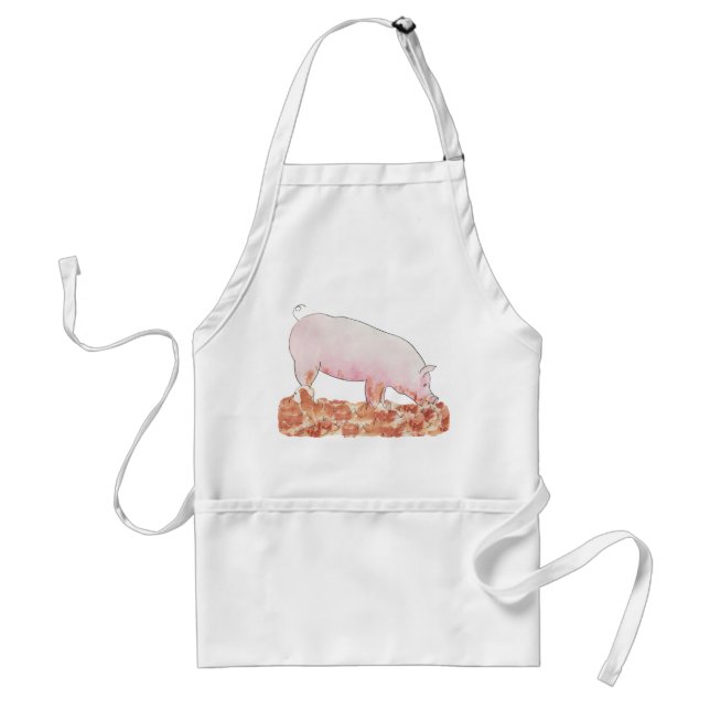 Tablier Pig in Mud illustration Funny Quirky Farm Animal (Devant)