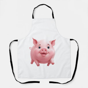 Tablier Pig Joyeux Joueur Fun Jumping Dans L'Air Joyeux