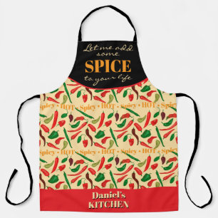 Tablier Piments piquants épicés rouge vert