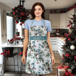 Tablier Pin de coton d'hiver moderne Motif floral Monogram<br><div class="desc">Cette conception peut être personnalisée en choisissant l'option personnaliser pour ajouter du texte ou apporter d'autres modifications. Si ce produit a la possibilité de transférer la conception à un autre article, s'il vous plaît assurez-vous d'ajuster la conception pour s'adapter si nécessaire. Contactez-moi à colorflowcreations@gmail.com si vous souhaitez avoir cette conception...</div>