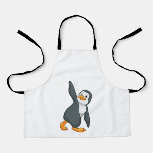 Tablier Pingouin au Yoga Exercice d'étirement