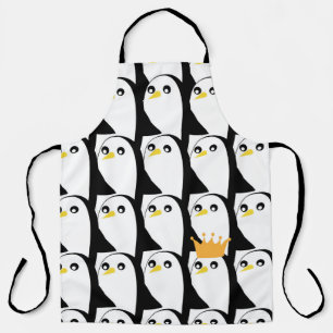 Tablier Pingouin comique : noir blanc Vintage