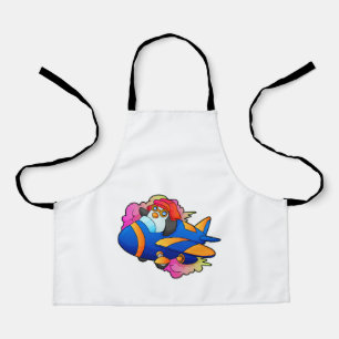 Tablier Pingouin comme pilote avec avion