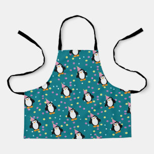 Tablier Pingouin du Parti mou avec motif confetti