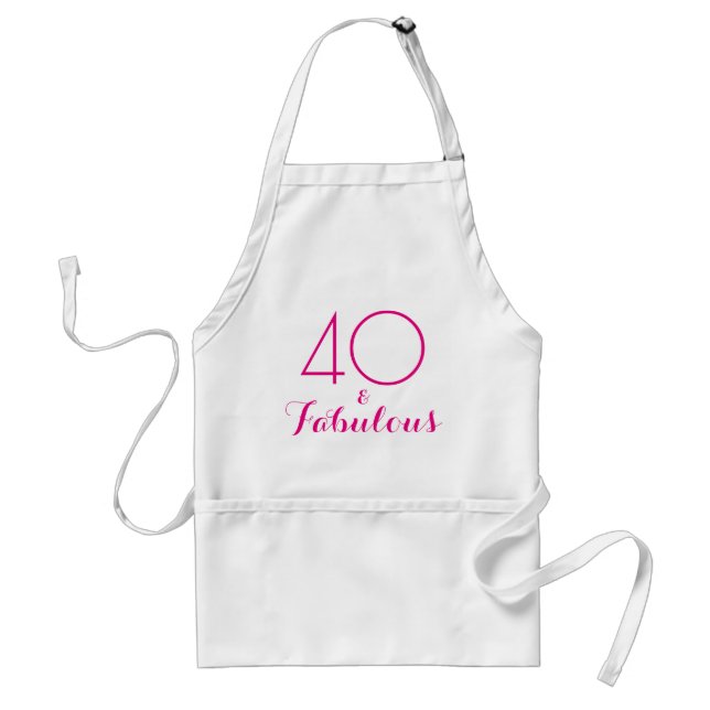 Tablier Pink 40 et une typographie fabuleuse (Devant)