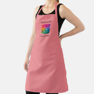 Tablier Pink Apron Custom Logo Entreprise minimaliste