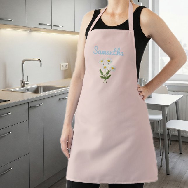 Tablier pink Apron for Women with Daisies (Créateur téléchargé)