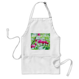 Tablier Pink Bleeding heart Flower Best Mom Ever
