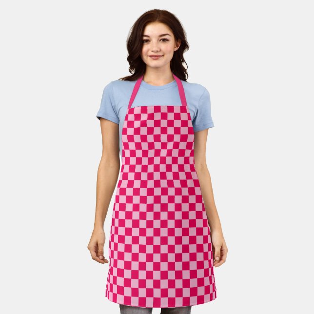 Tablier Pink Combination Classic Checkerboard par STaylor (Porté)