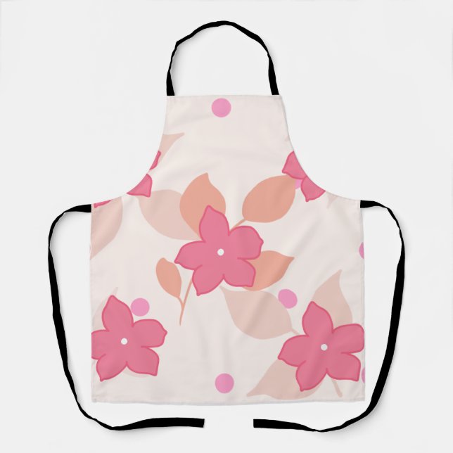 Tablier Pink Floral Pattern (Recto)