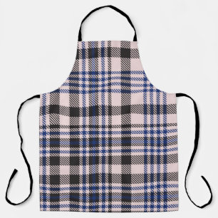 Tablier Pink Navy Glen Plaid texturé transparent
