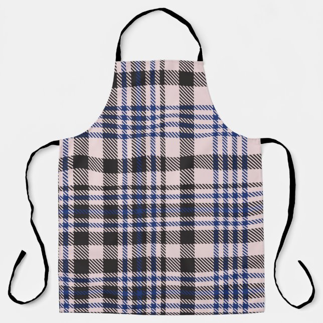 Tablier Pink Navy Glen Plaid texturé transparent (Recto)