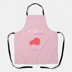 Tablier Pink Paris Travel Art Preppy Macarons