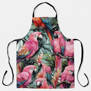 Tablier Pink parrots